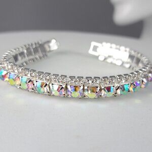 NWOT  925 Sterling Silver Austrian Crystal Bracelet
